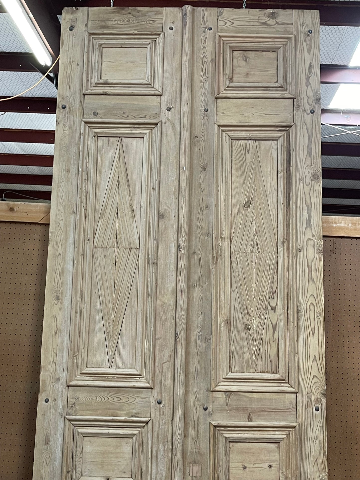 Antique  French Panel Door with Carving  (138.25x53.5)  E999