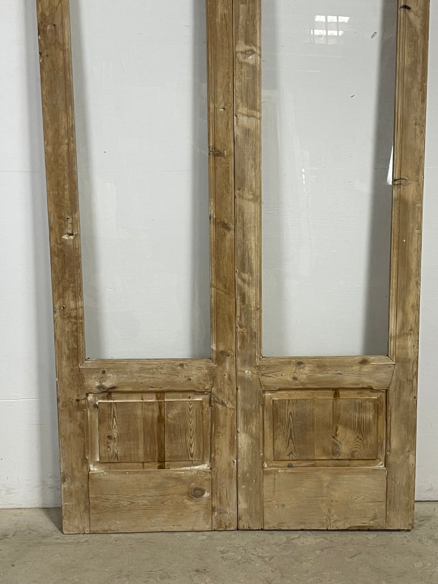 Antique  French Panel Doors with glass (107x47.5)   M102