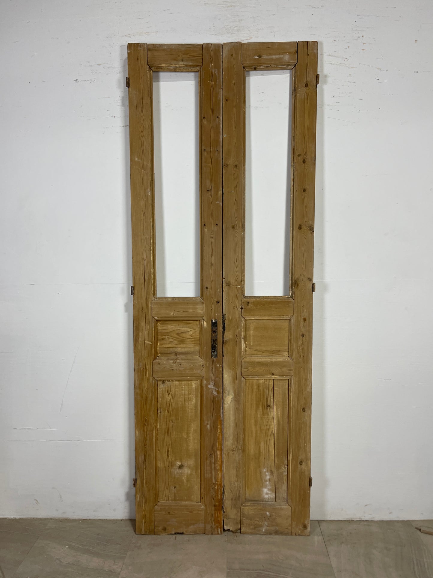 Antique French panel doors with Glass (89.5 x 33) O100