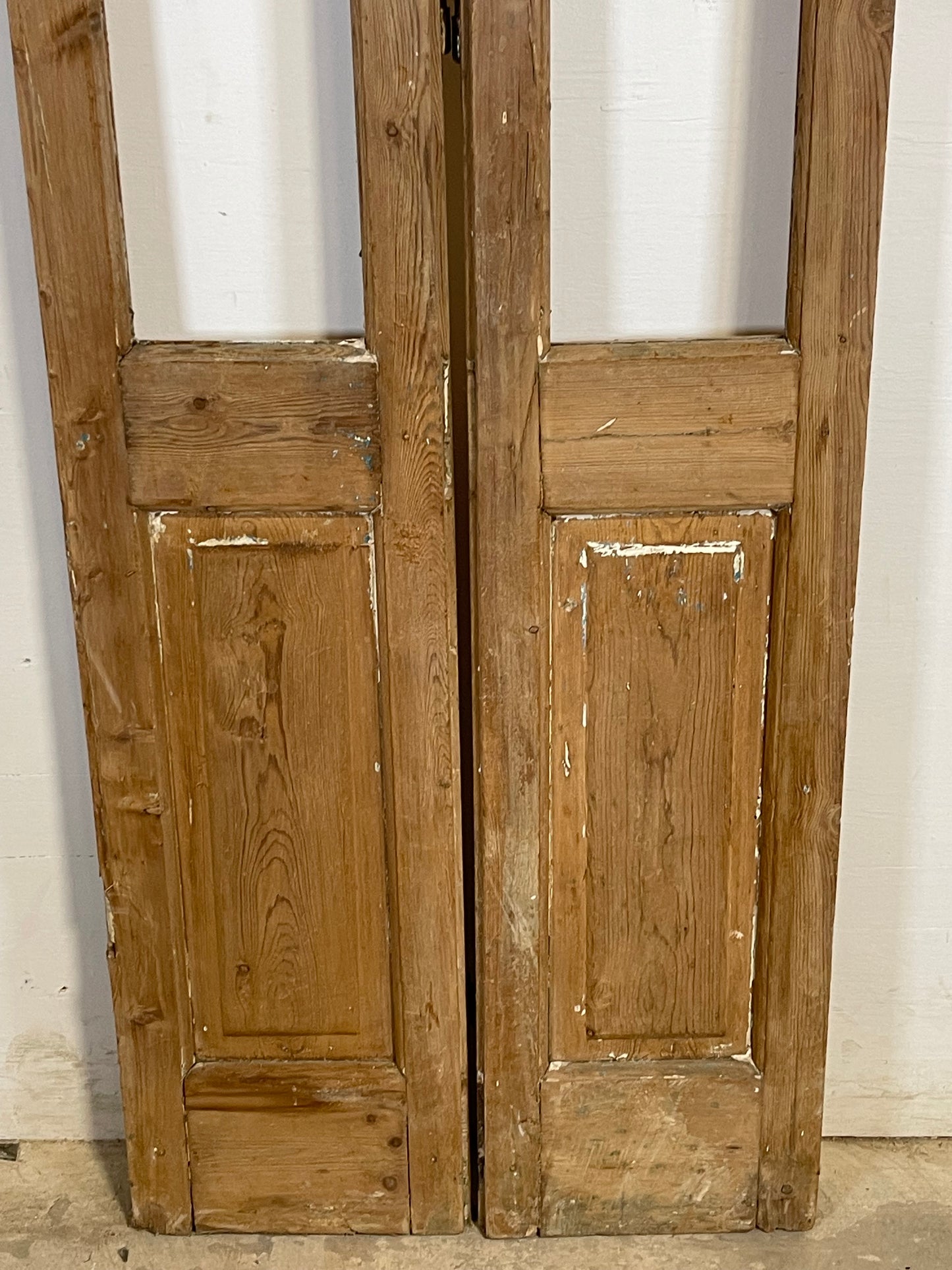 Antique French Panel Doors with glass  (88.5x26)  K325