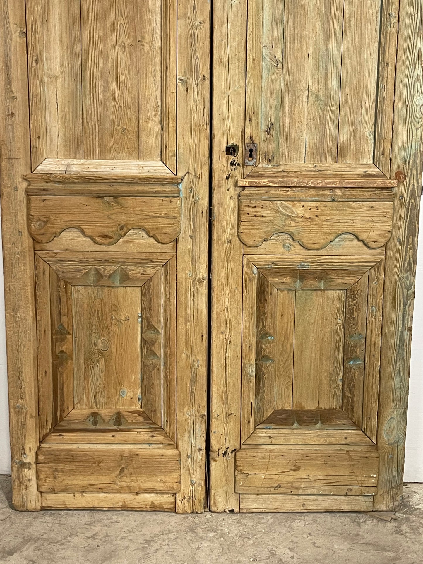 Antique  French Panel Doors with Carving  (92.5 x 48.75) M046