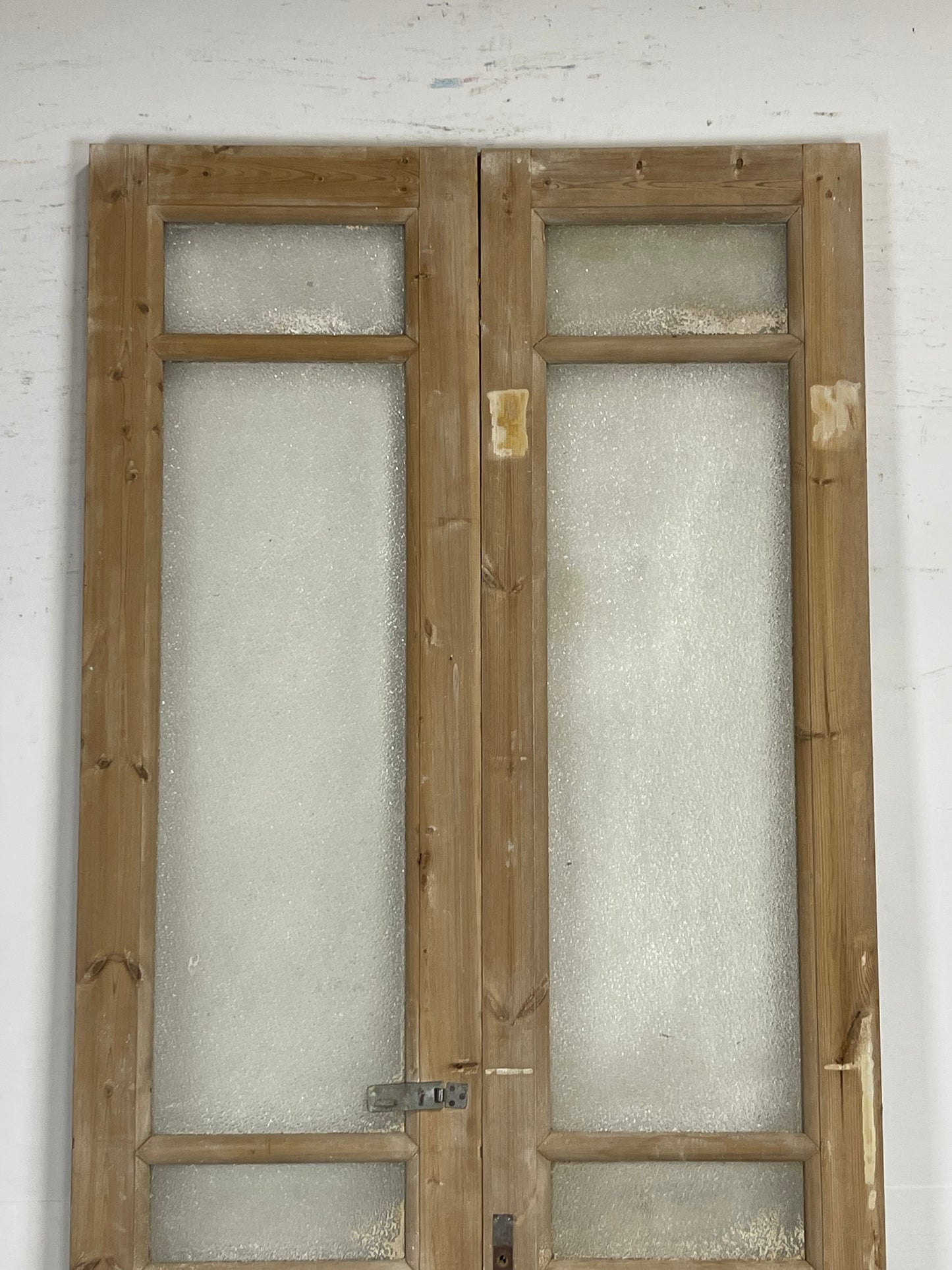 Antique  French Panel Doors with glass (101.75x40)   M093