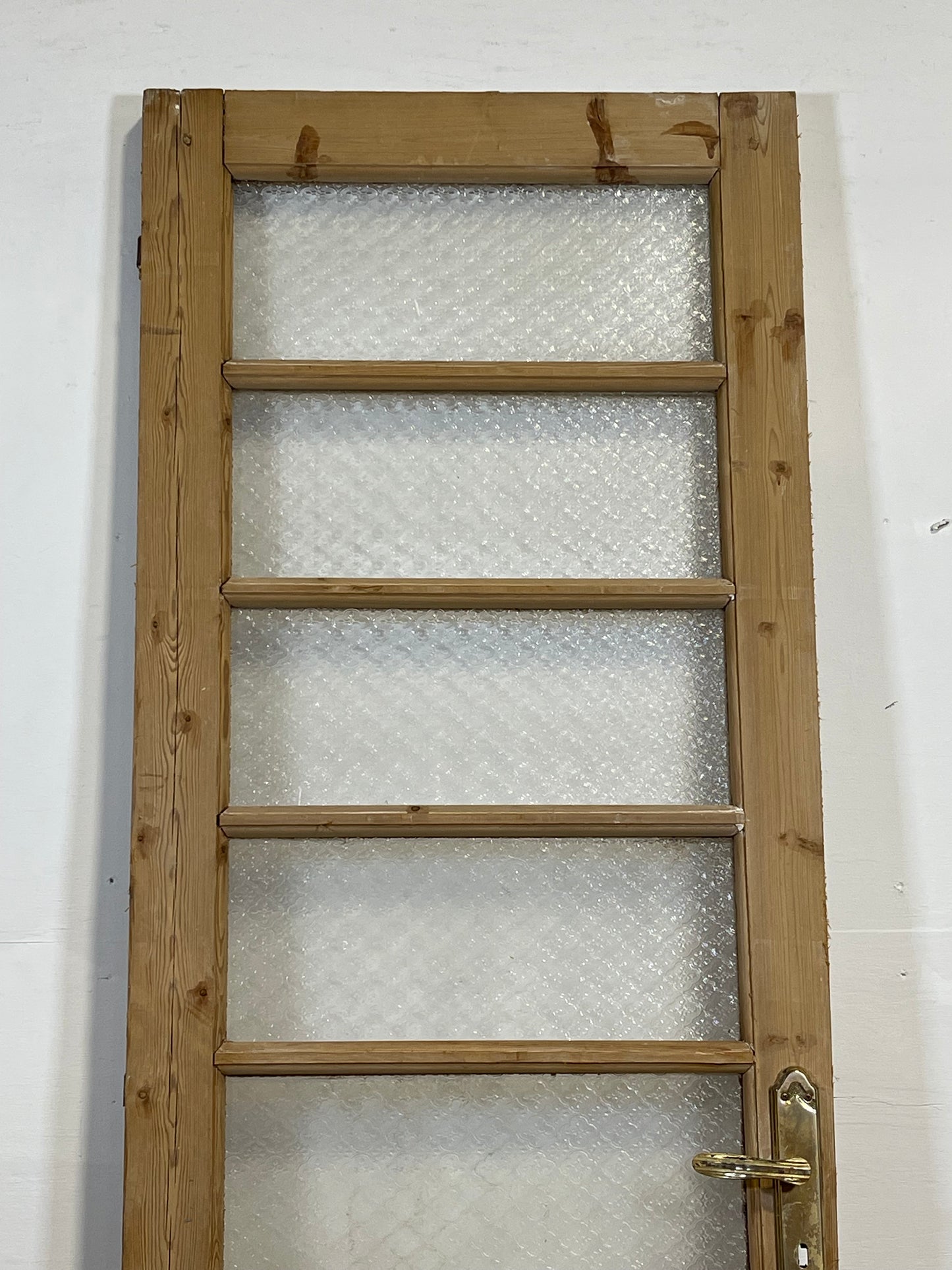 Antique French Panel Door with Glass  (83x27.25) L241