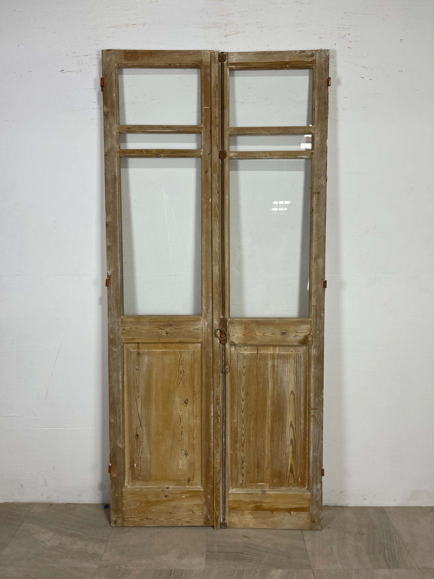 Antique French panel doors with Glass (87.5 x 39.75) O93