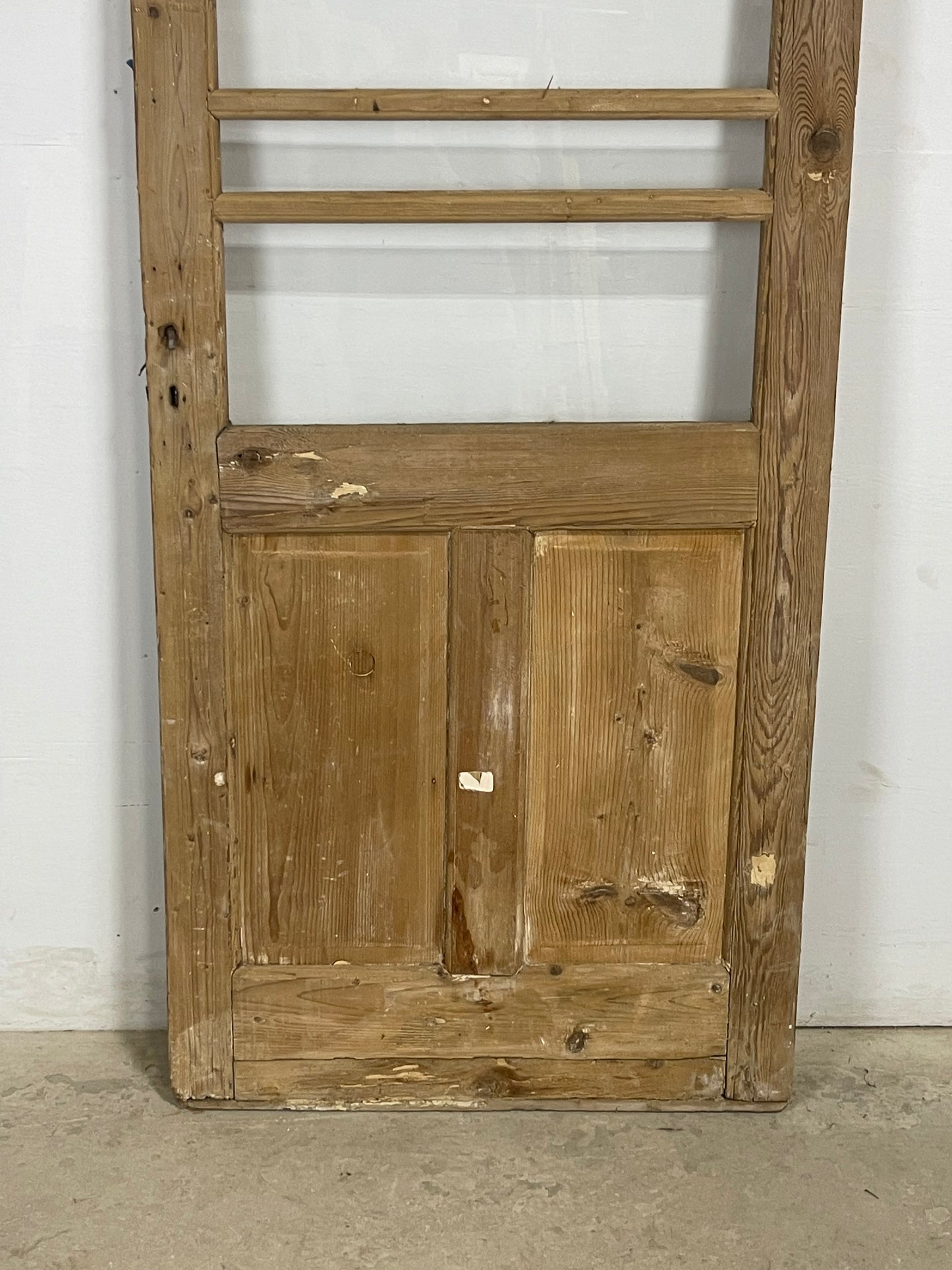 Antique French Panel Door with Glass  (86x32.25) M208