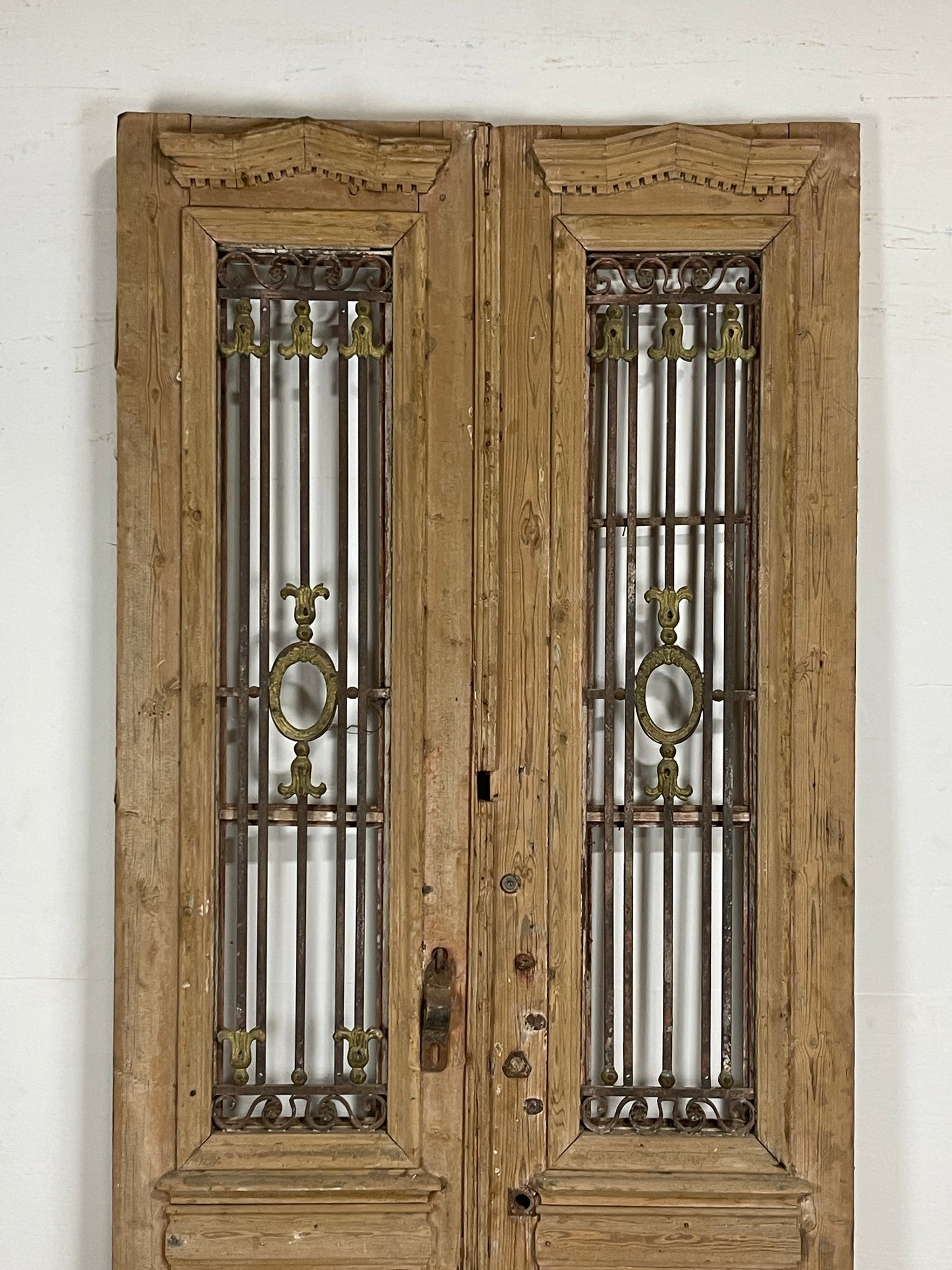 Antique French Panel Doors with Metal (100.5x45)    N024