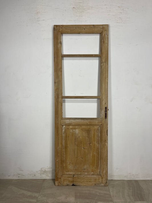 Antique French Panel Door with Glass  (86 x 28.75) N156