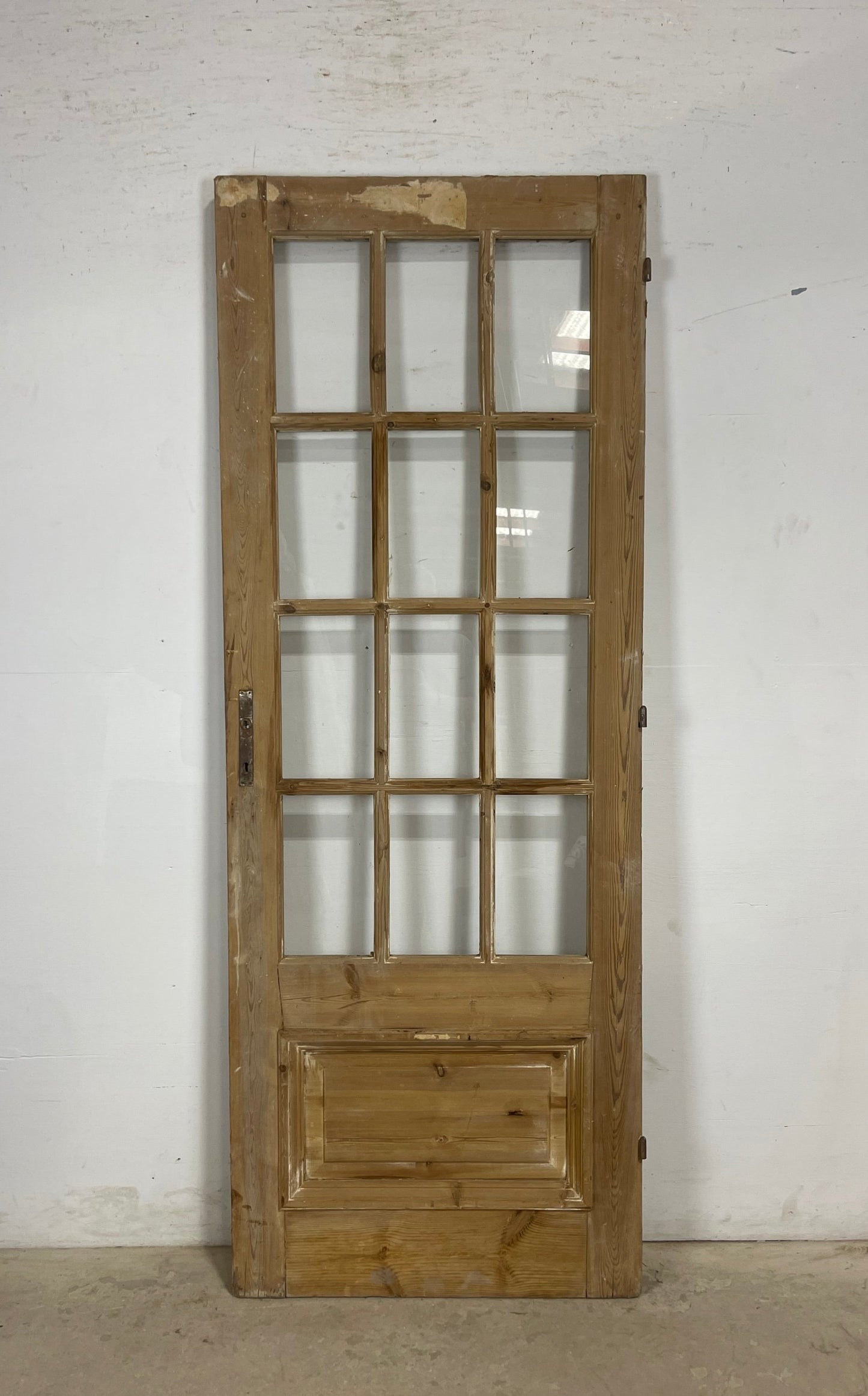 Antique French Panel Door with Glass  (84x31.5) M214