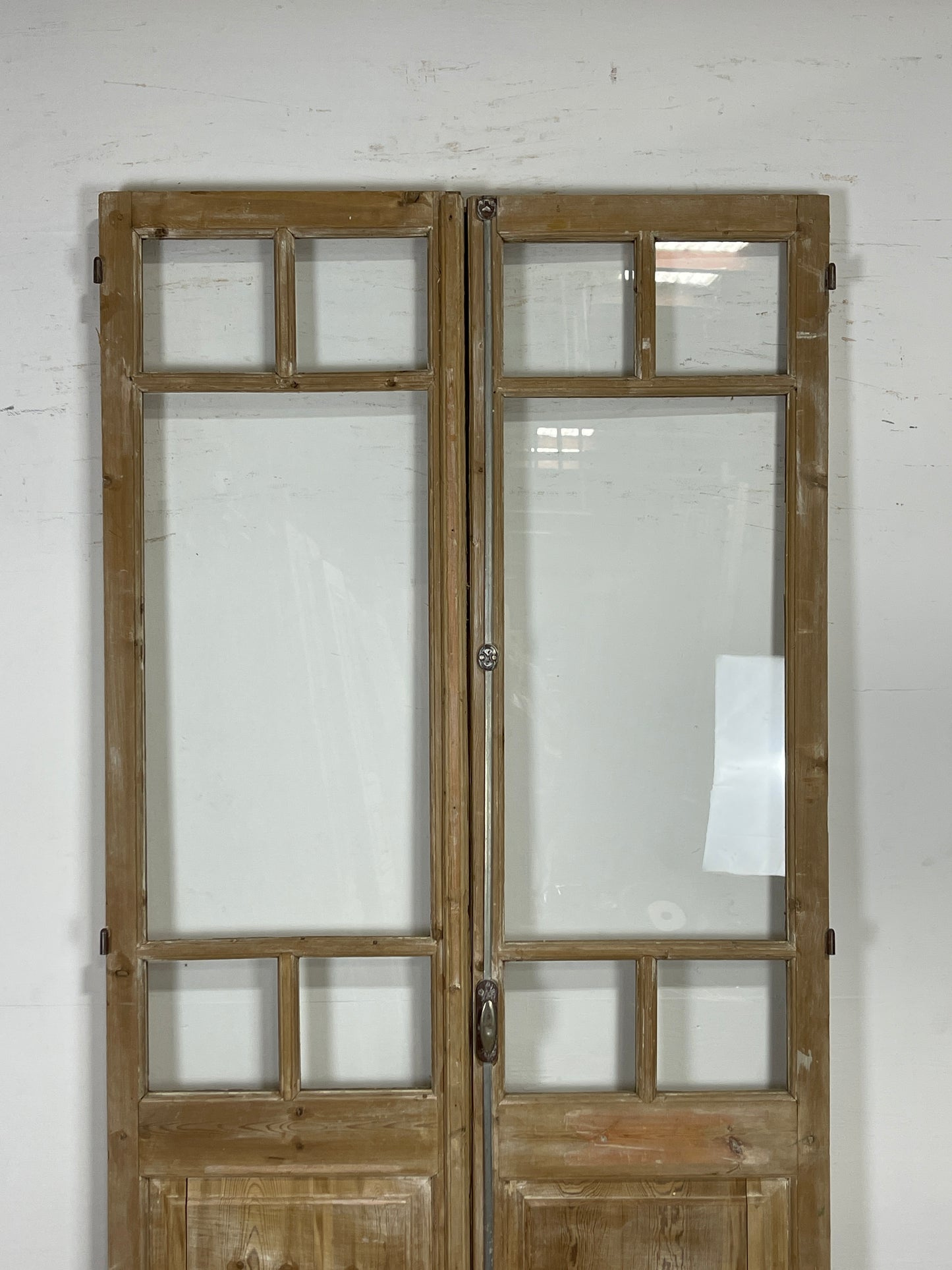 Antique French panel doors with Glass (97.25 x 43.75) O98