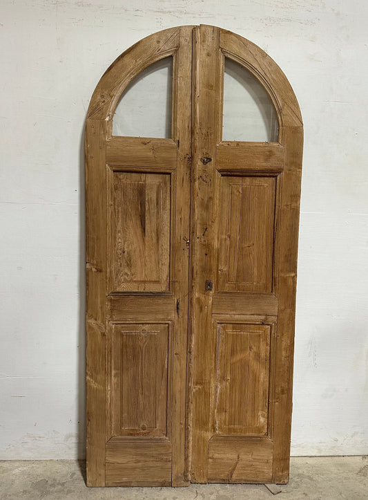 Antique French Panel Doors with glass (77x35.5) J922