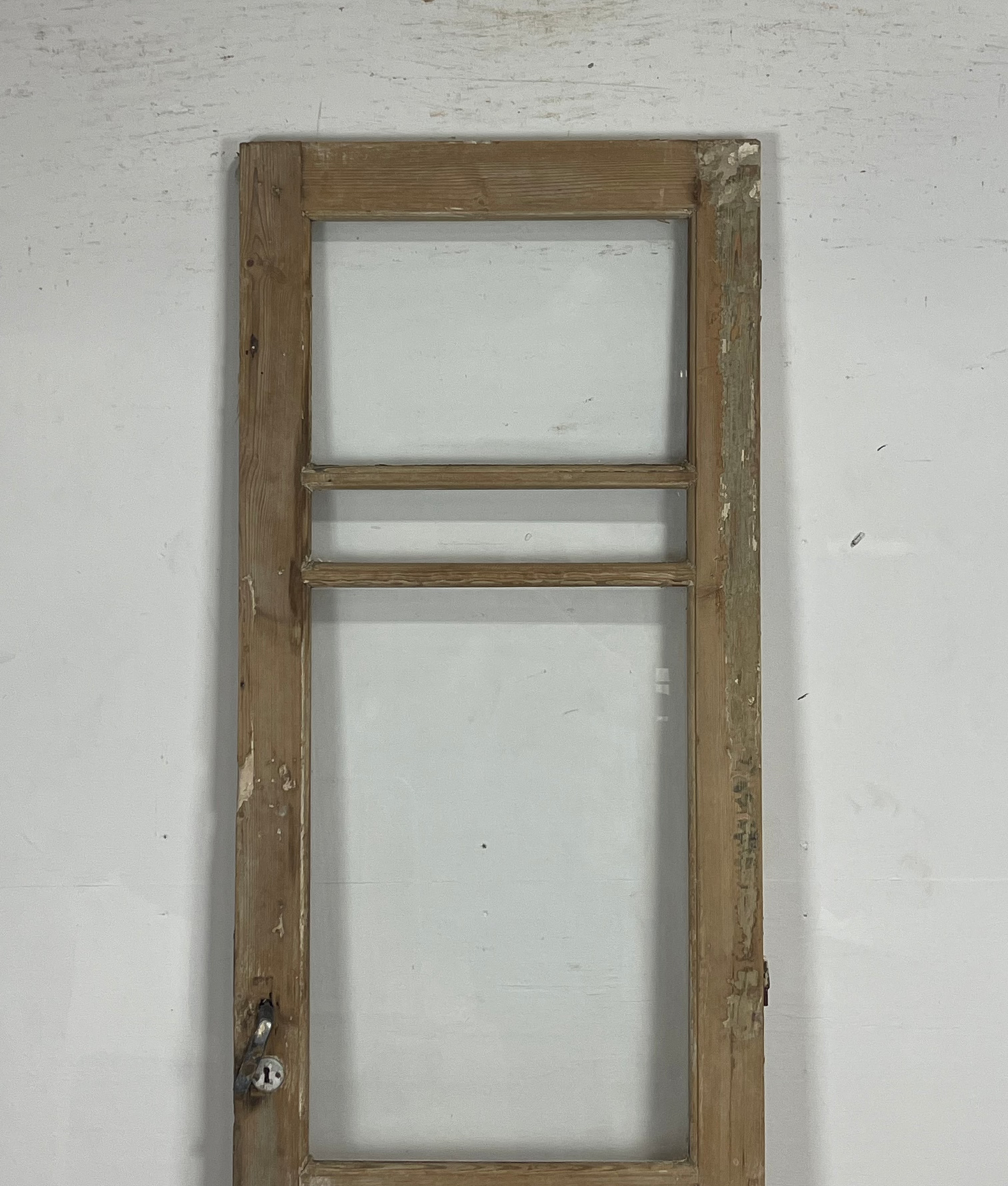 Antique French Panel Door with Glass  (83.25 x 25.25) M243