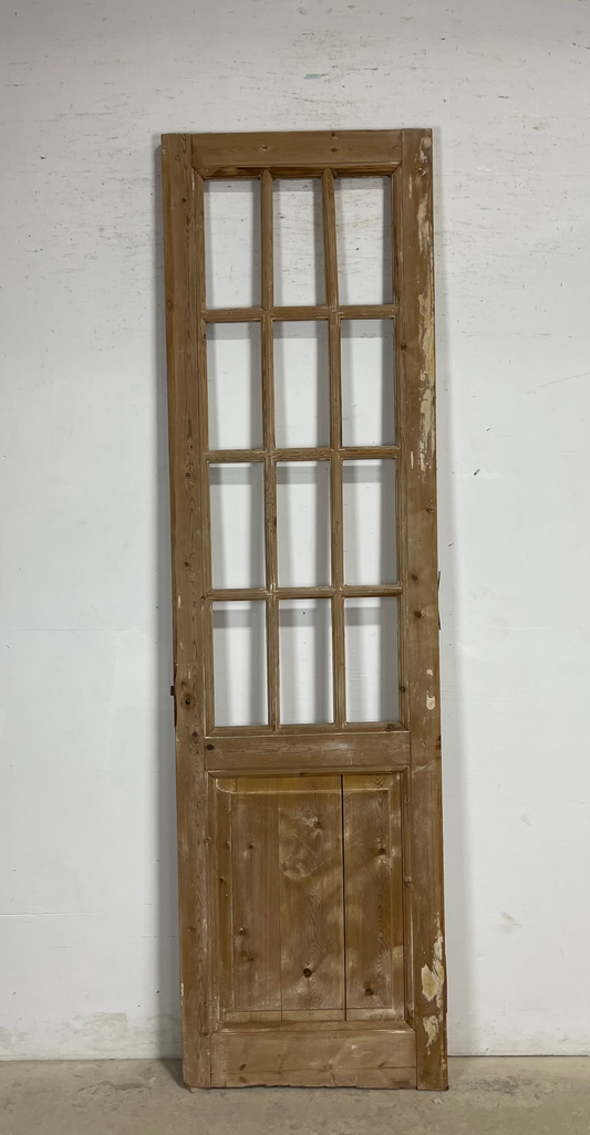 Antique French Panel Door with Glass  (85.25x31.25) M246