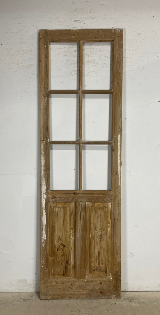 Antique French Panel Door with Glass  (102.25x31) M247