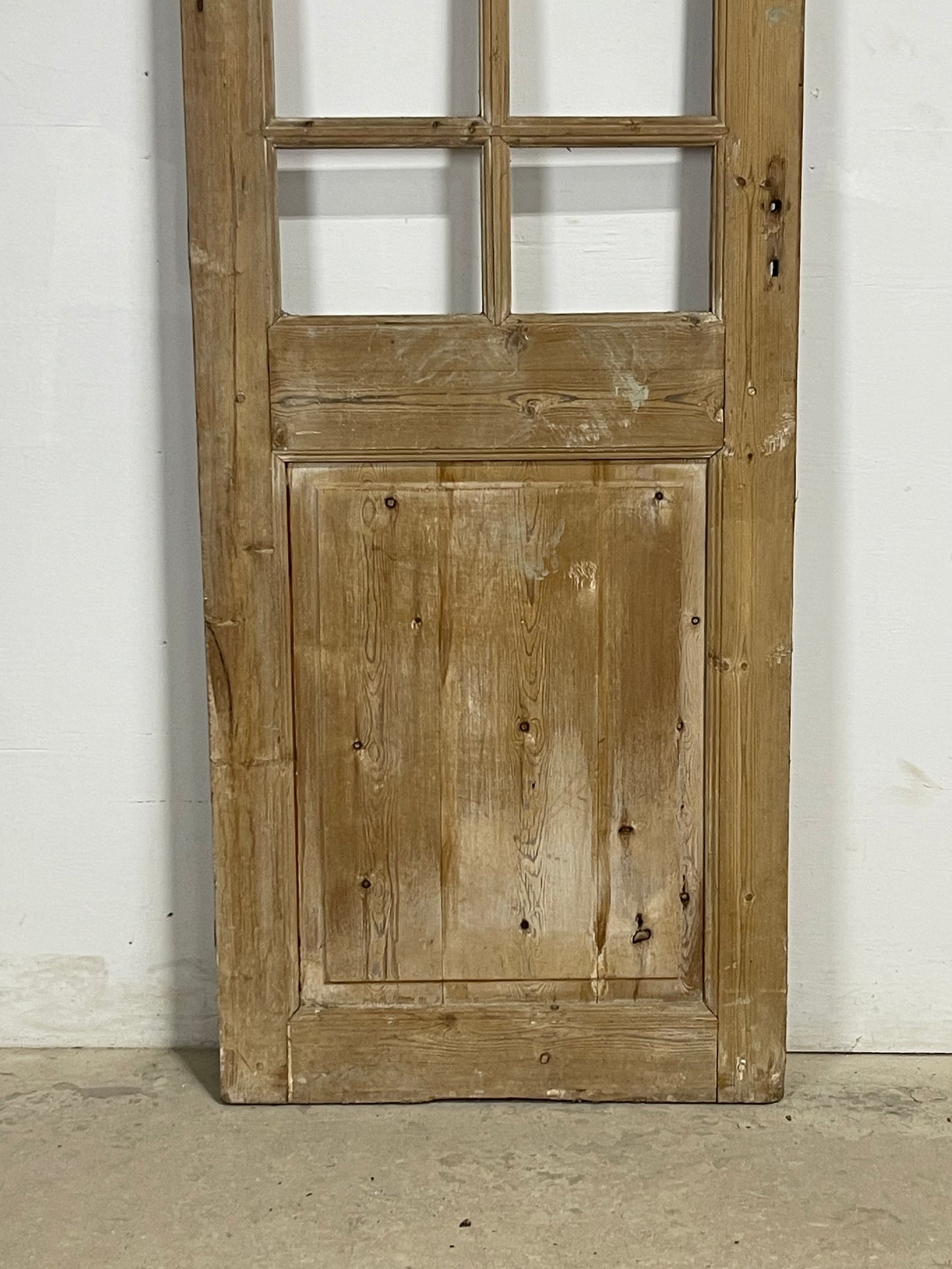 Antique French Panel Door with Glass  (85.5x28.75) M248