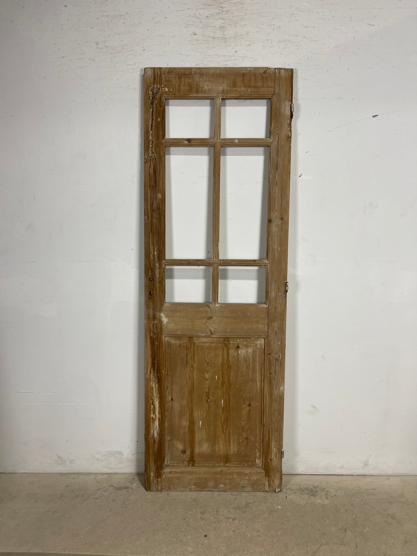 Antique French Panel Door with Glass  (85.5x28.75) M248