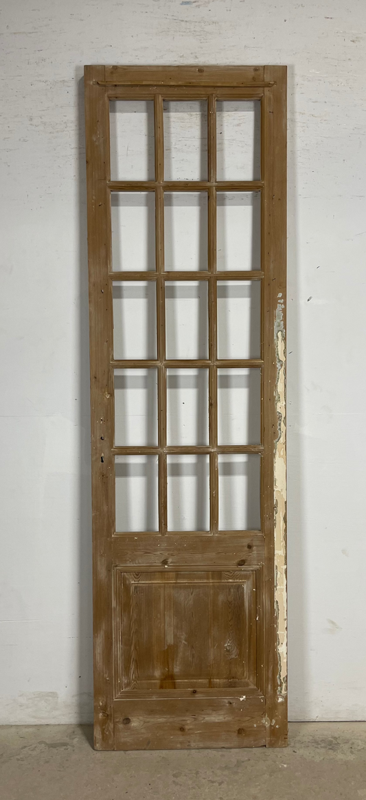 Antique French Panel Door with Glass  (96.75x28) M249