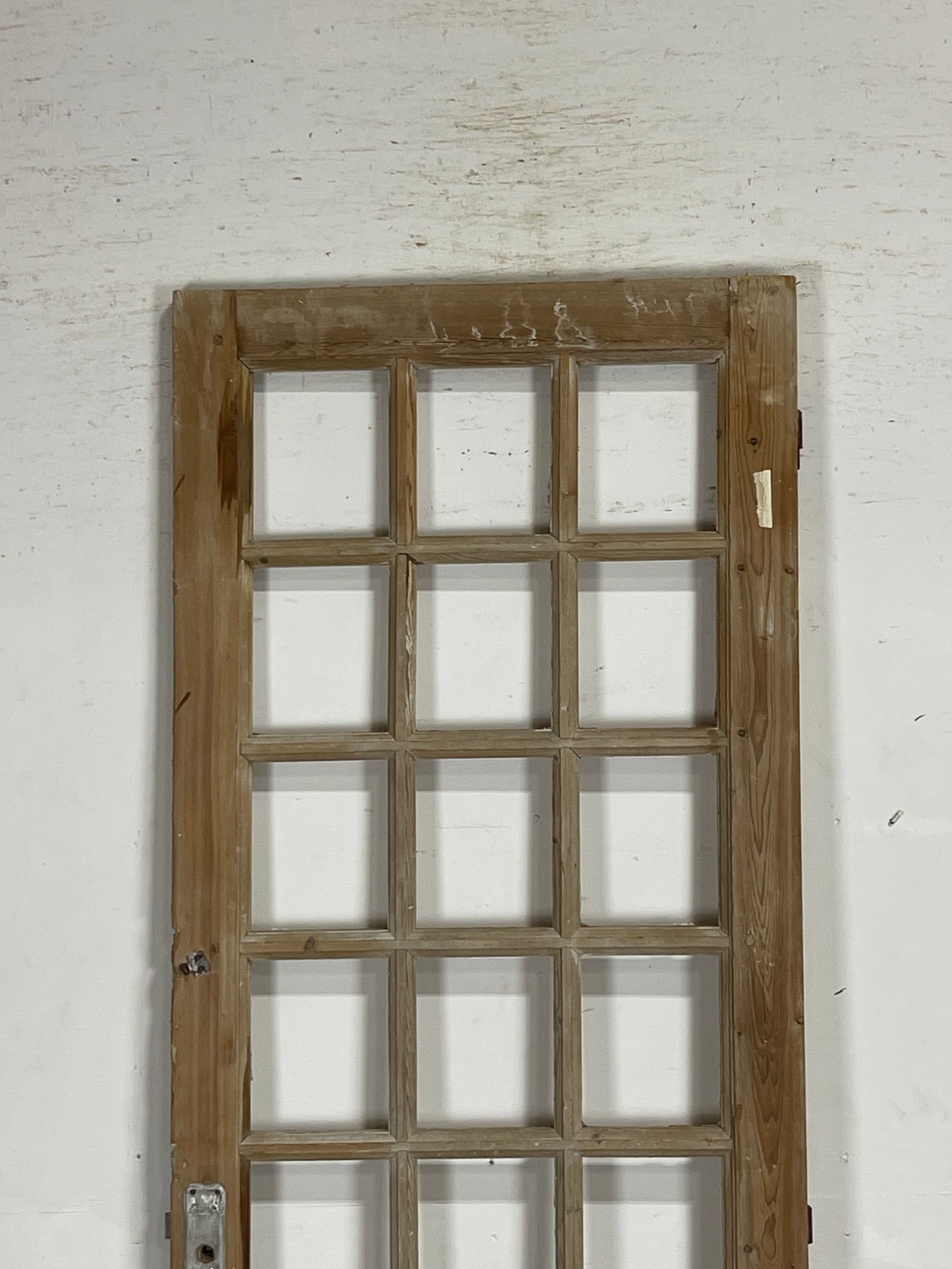 Antique French Panel Door with Glass  (89.25x28) M251