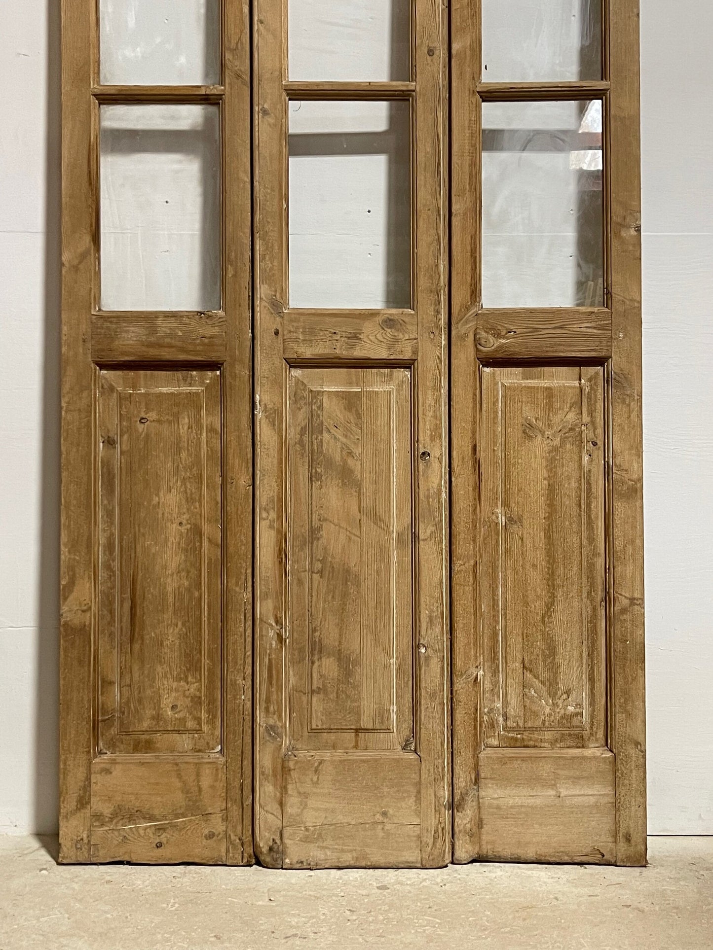 Antique French doors with glass (99.25x43.75) H0244s