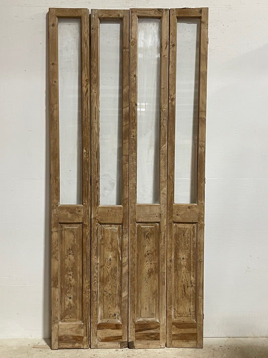 Antique French doors with glass (95.25x43) H0246s