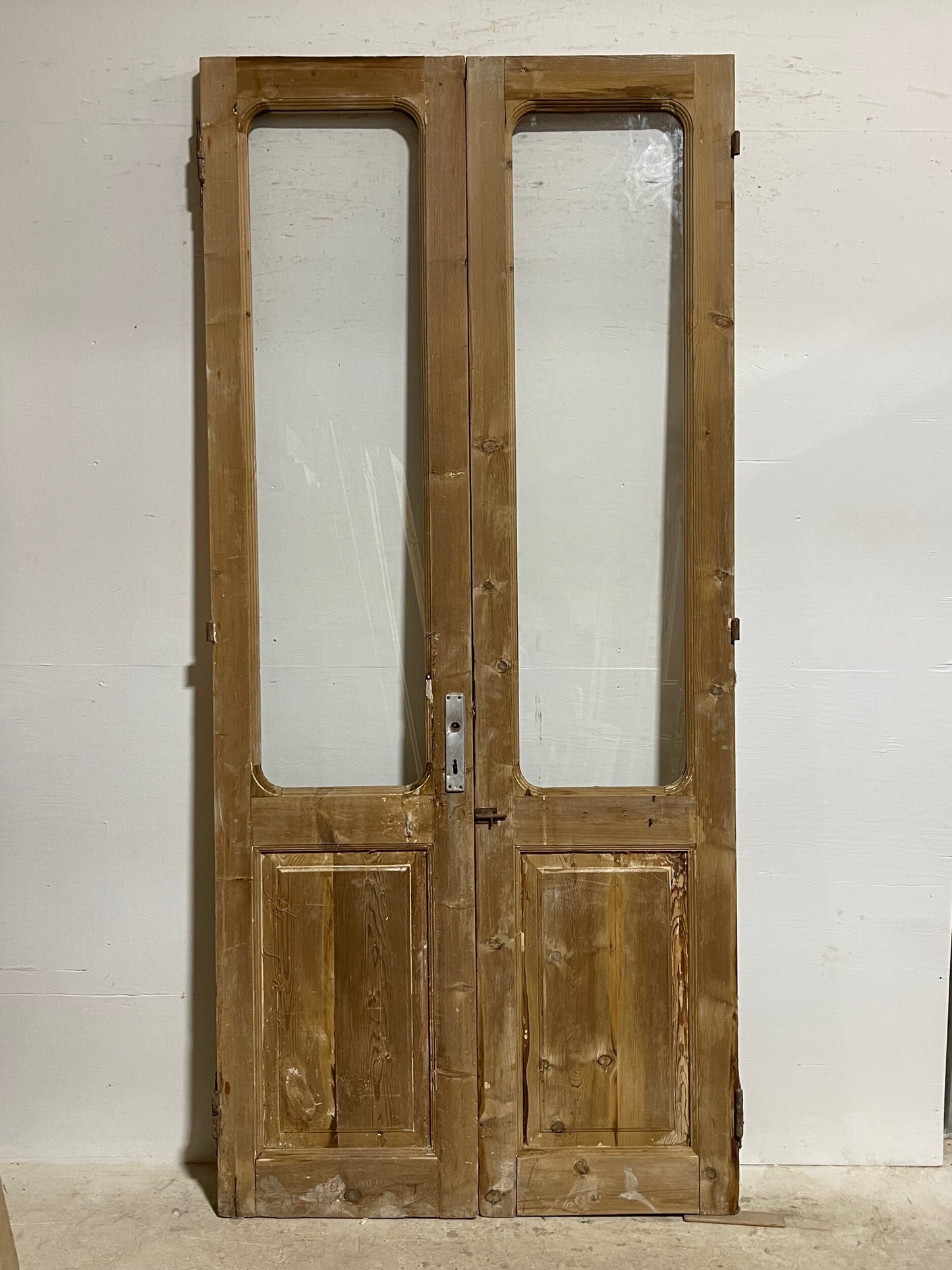 Antique French Panel Doors with Glass (101.25 x 46) I011