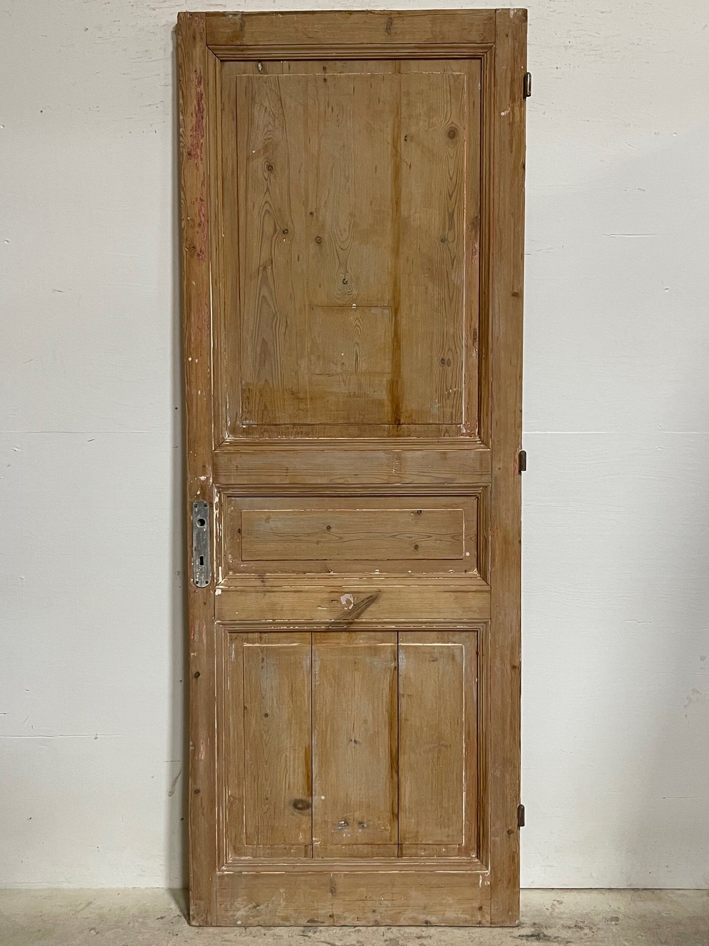 Antique French panel door (87.25x32.25) I203b