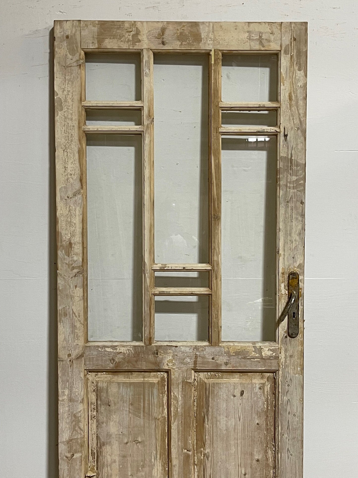 Antique French door with glass (85.25x36) H0194s