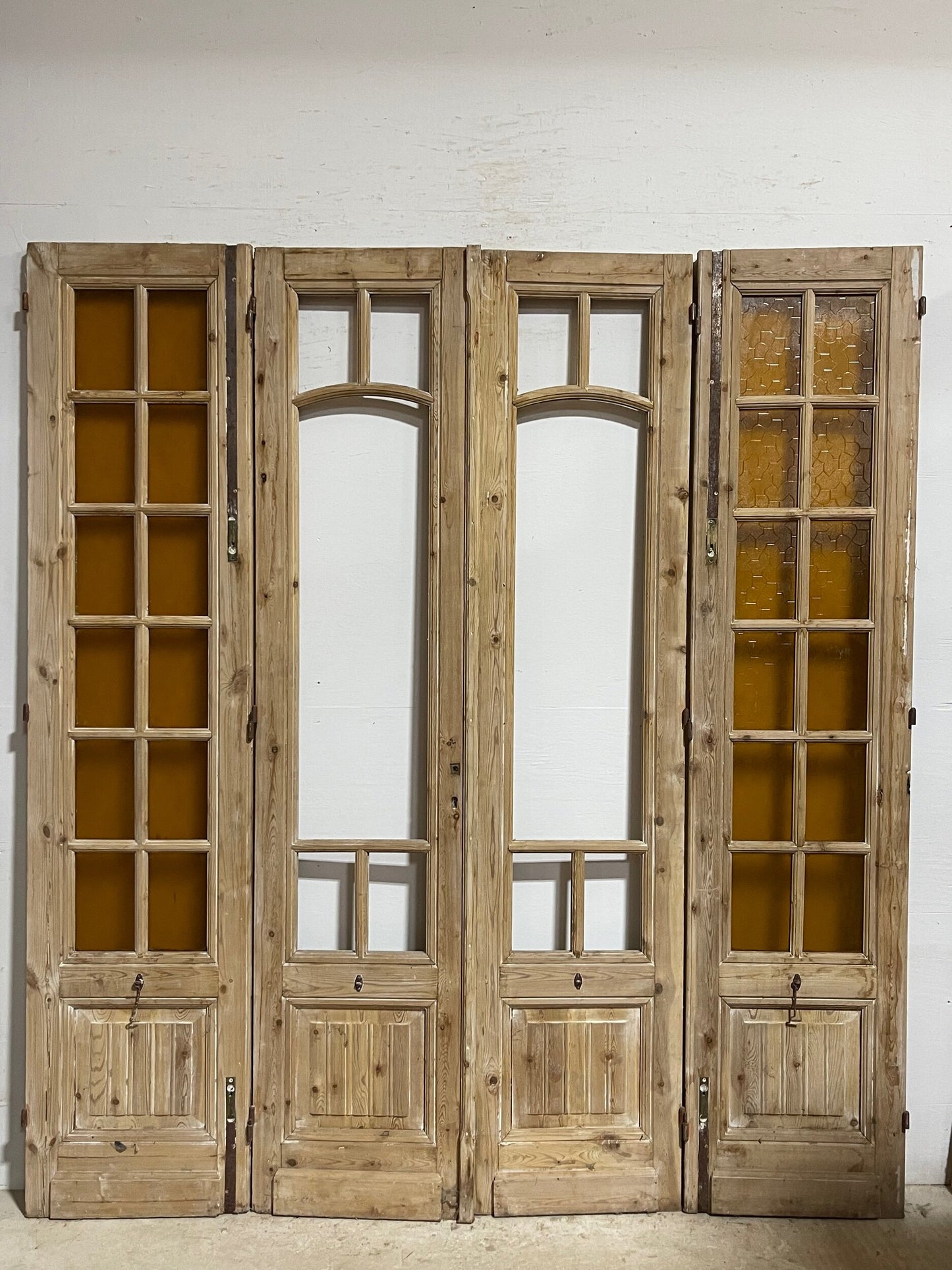 Antique French doors with glass (92x83.75) H0247s