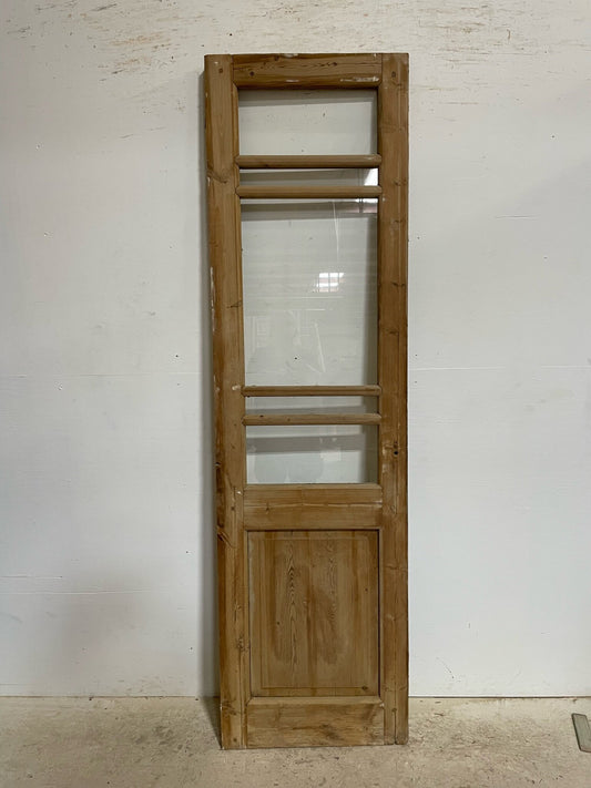 Antique French door (86.5x24.25) with glass F0879