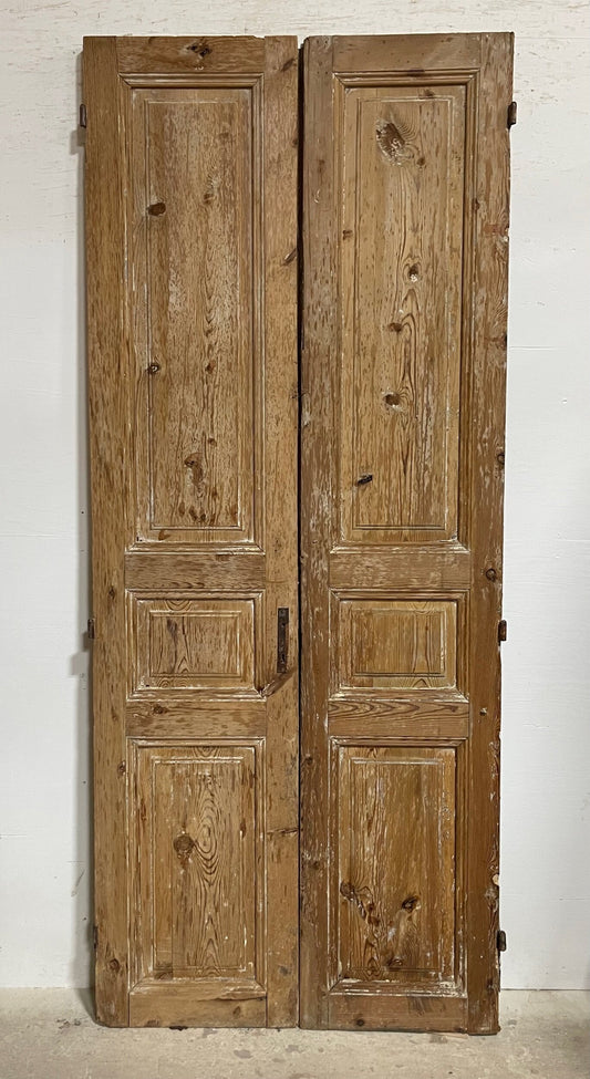 Antique French panel doors (95x39.75) I177