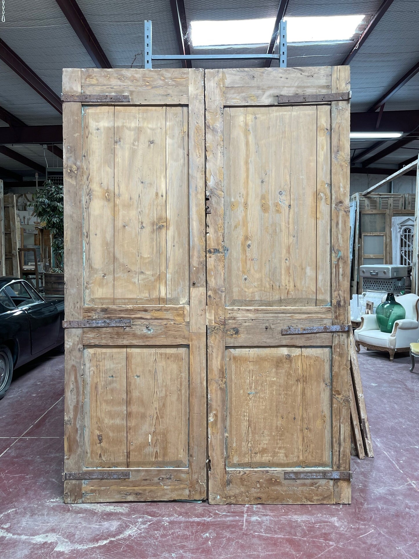 Antique French panel door (107.5x71) E1006g