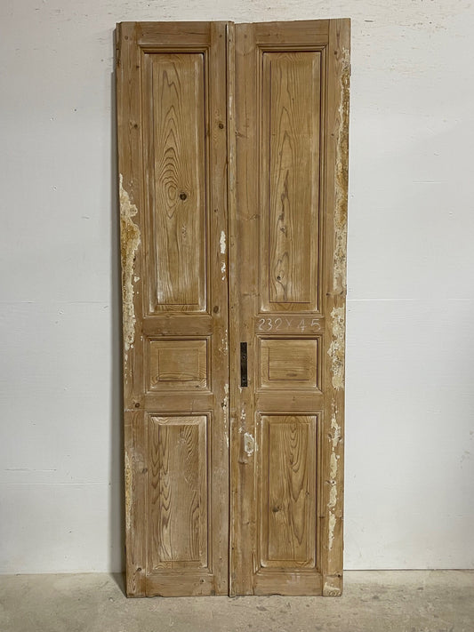 Antique french panel doors (91.5 x 35.5) I104