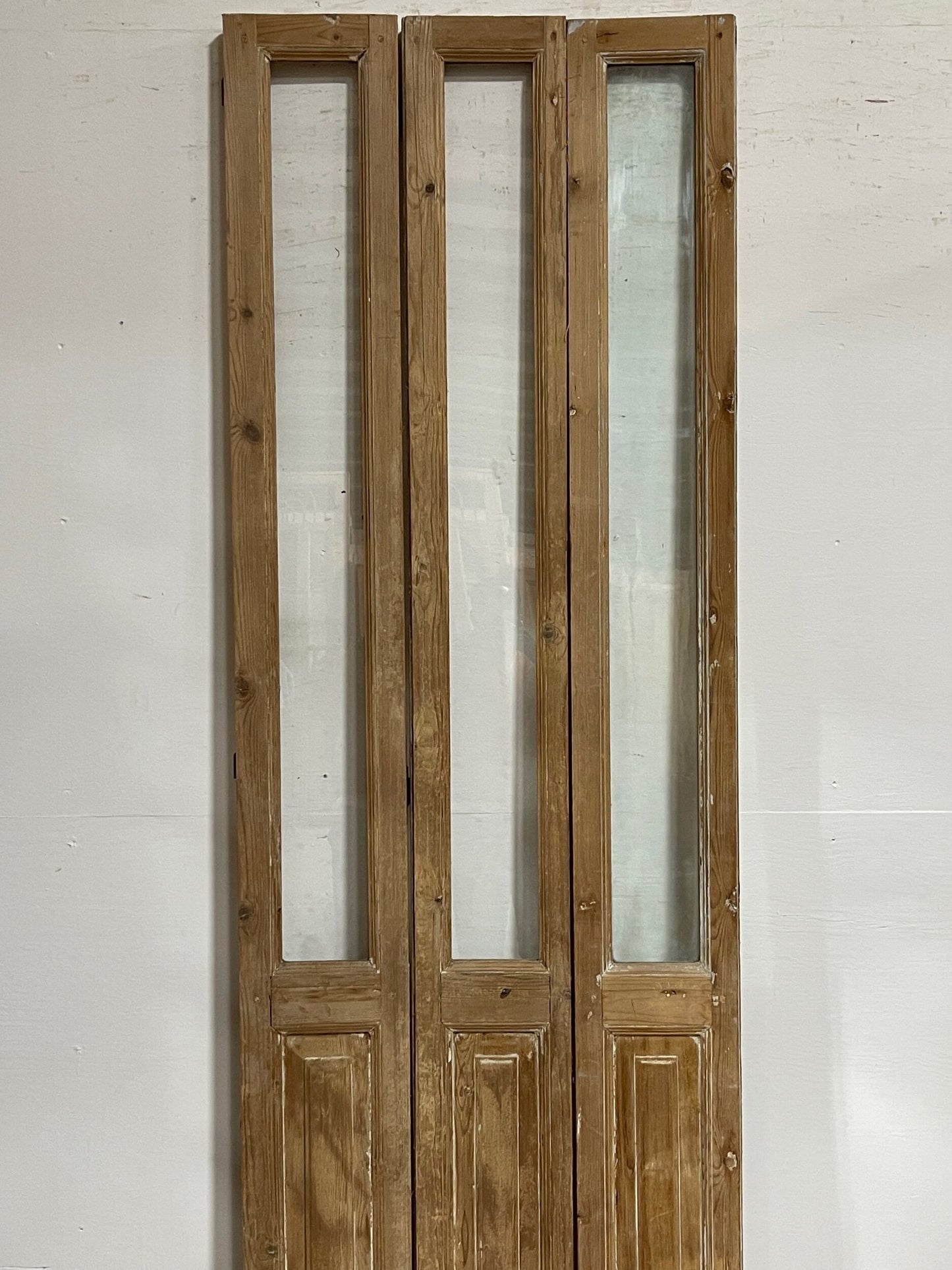 Antique French doors with glass (96.25x30.25) H0255s