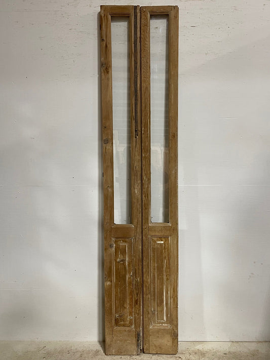 Antique French door with glass (96x21) H0257s