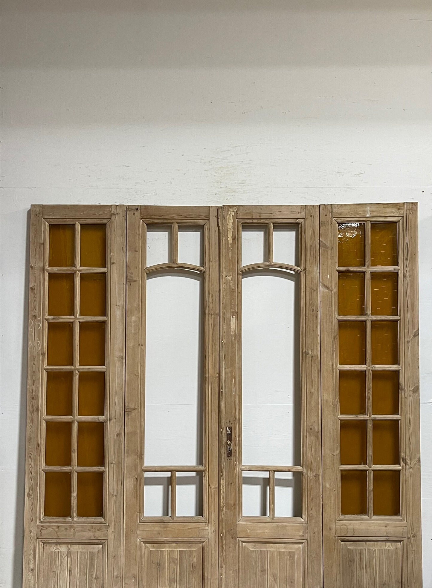 Antique French doors with glass (92x83.75) H0247s