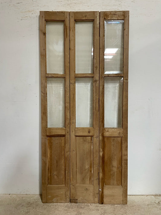 Antique French door (87.75x40) with glass F0724