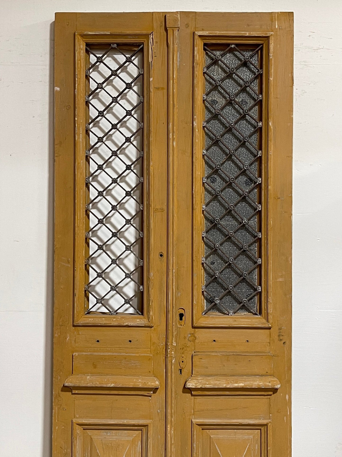 Antique French Panel Doors with Iron (105x45.25) I004