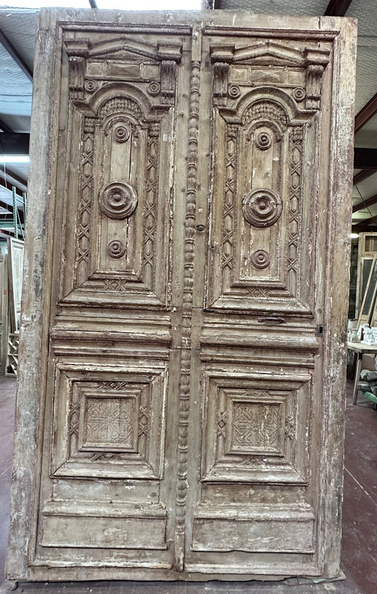 Antique French panel door (118.5x69.25) I257