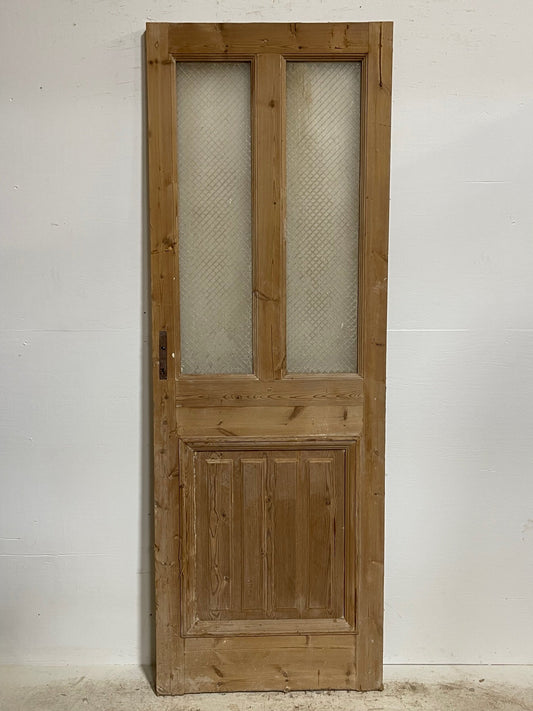 Antique French door with glass (86.25x30.25) H0170s