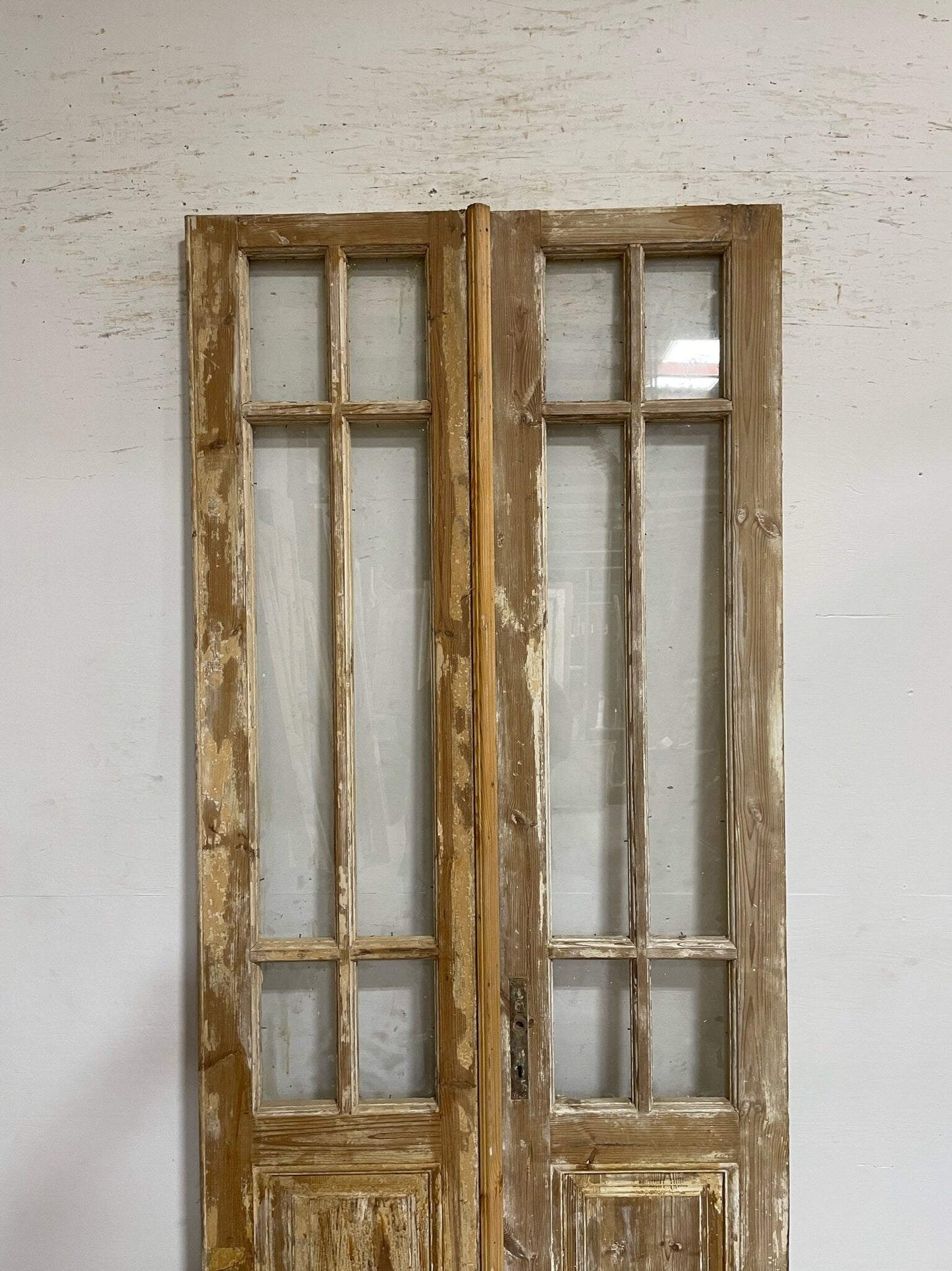 Antique French door (92.75x37.75) with glass F0597