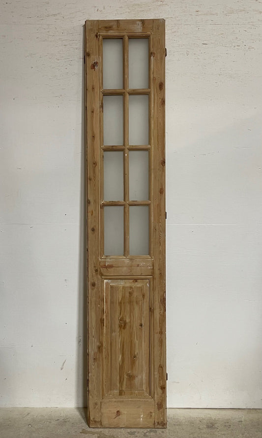 Antique French panel door with glass (96.5x18.75) I246