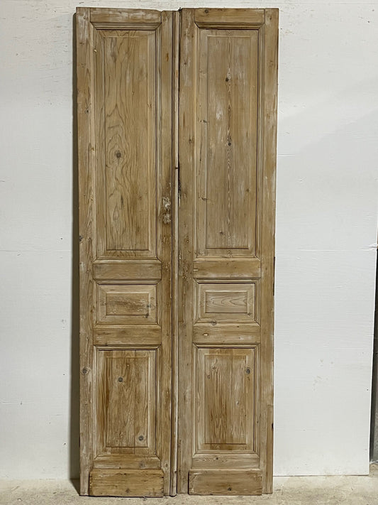 Antique French panel doors (93 x 38.5) I042