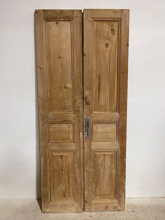 Antique French panel doors (84 x 37) I082