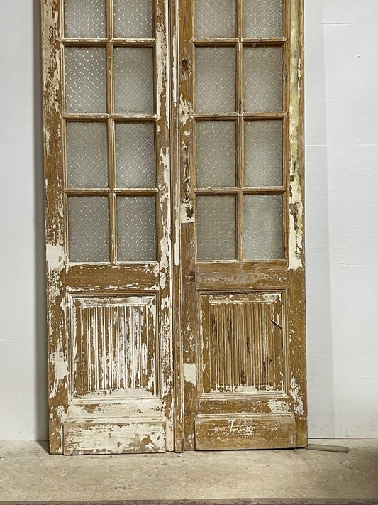 Antique French doors with glass  (100.5x40.5) H0231s