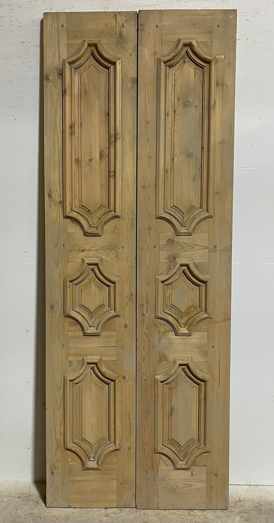 French panel doors with carvings (96 x 36.25) I028