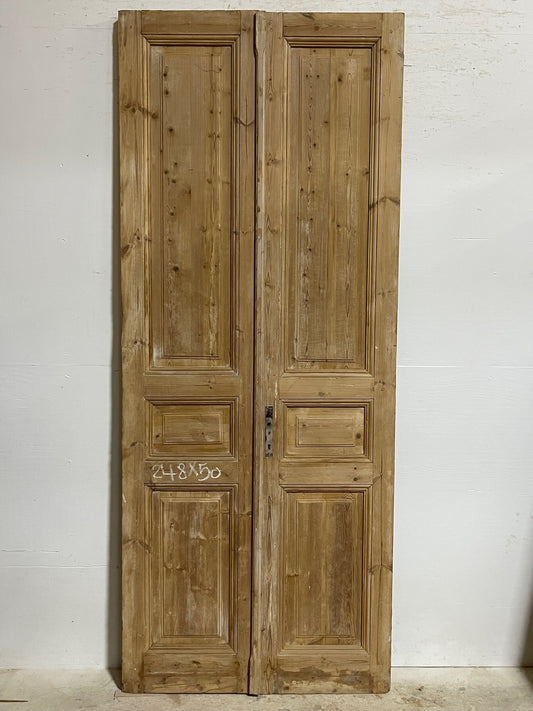 Antique French panel doors (97.75x40) I170