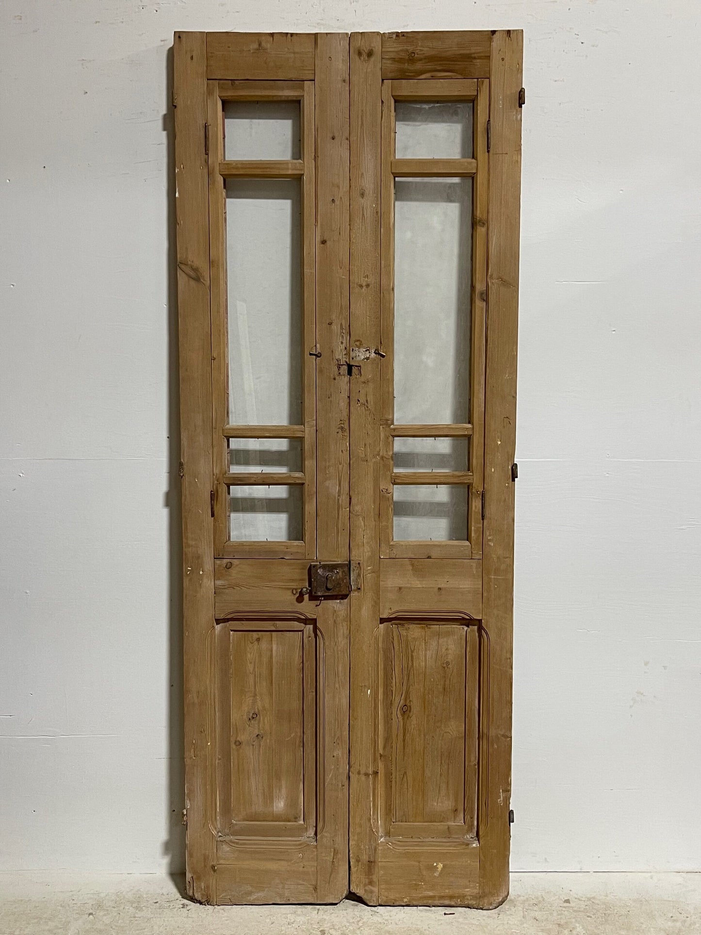 Antique French doors with glass (91.5x35) H0101s