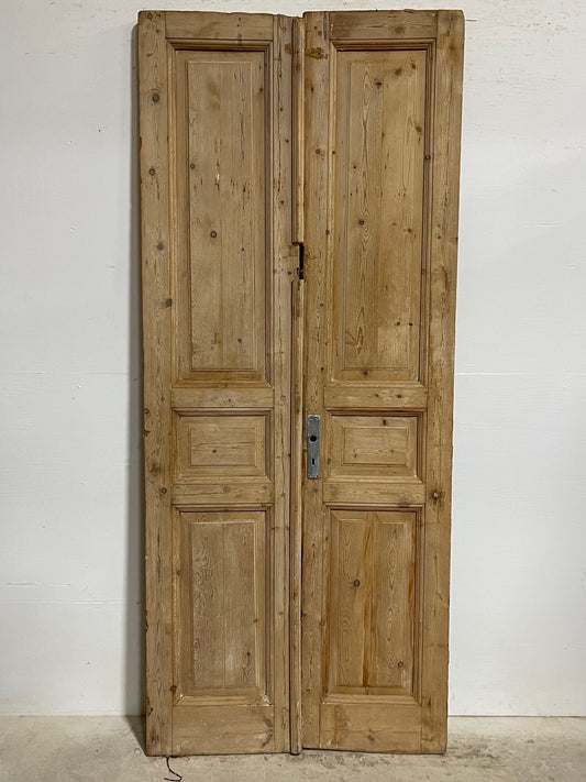 Antique french panel doors (92.25 x 39) I103