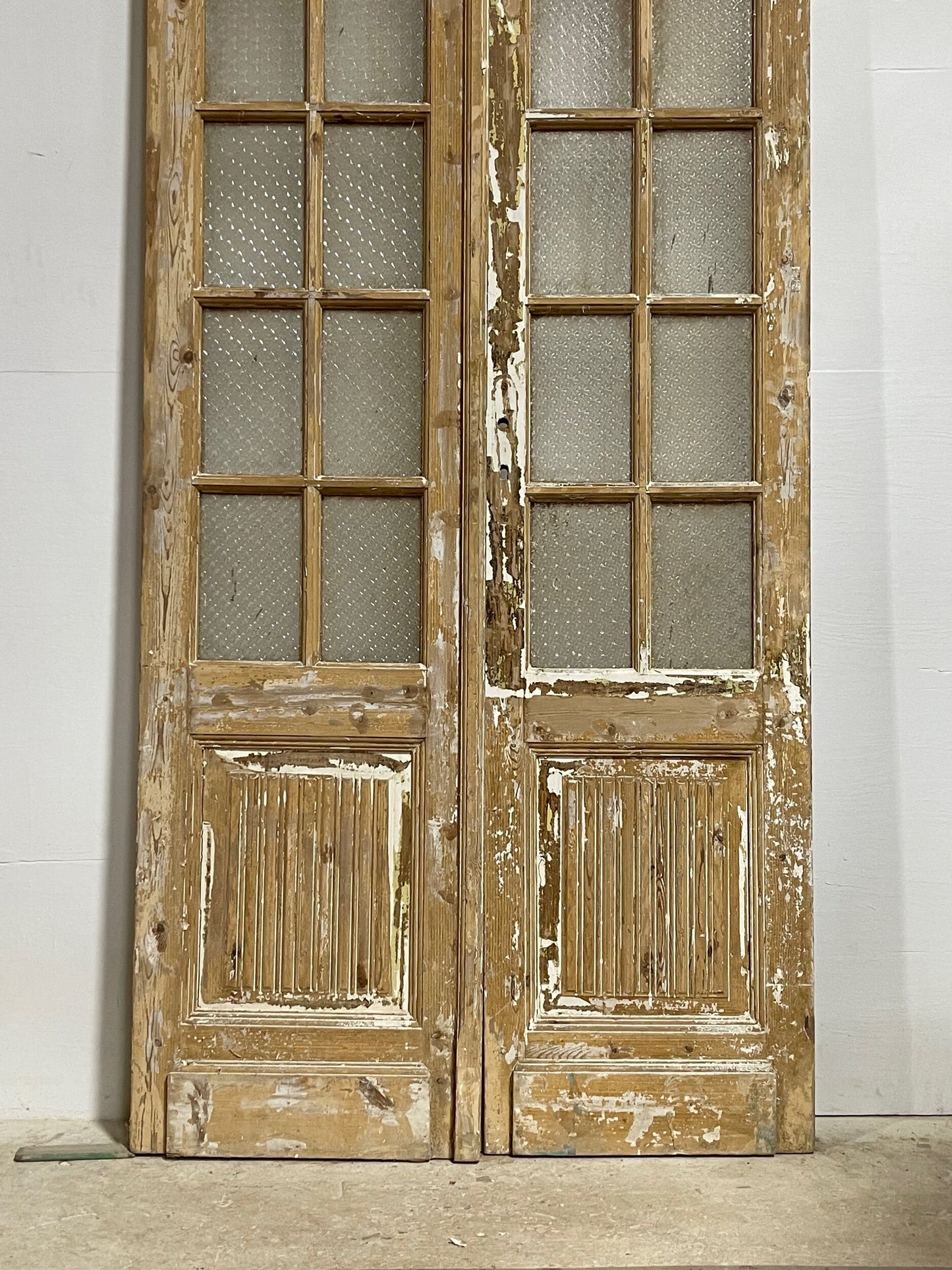 Antique French doors with glass  (100.25x41) H0232s
