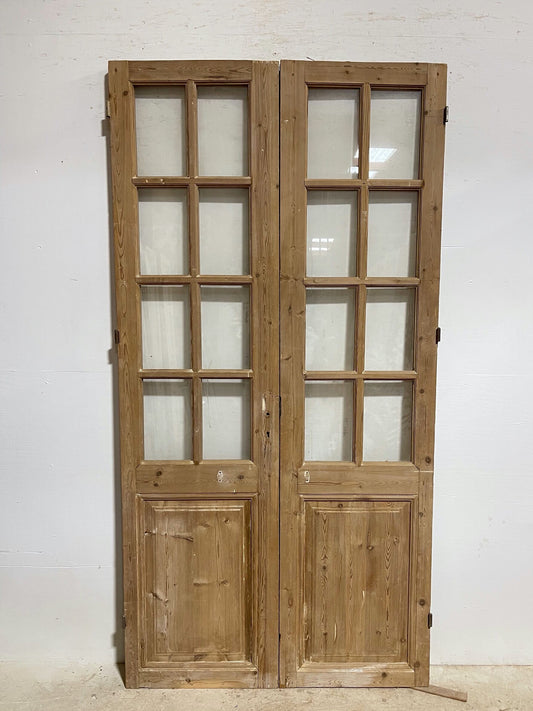 Antique French door with glass (91.75x46.5) H0300s