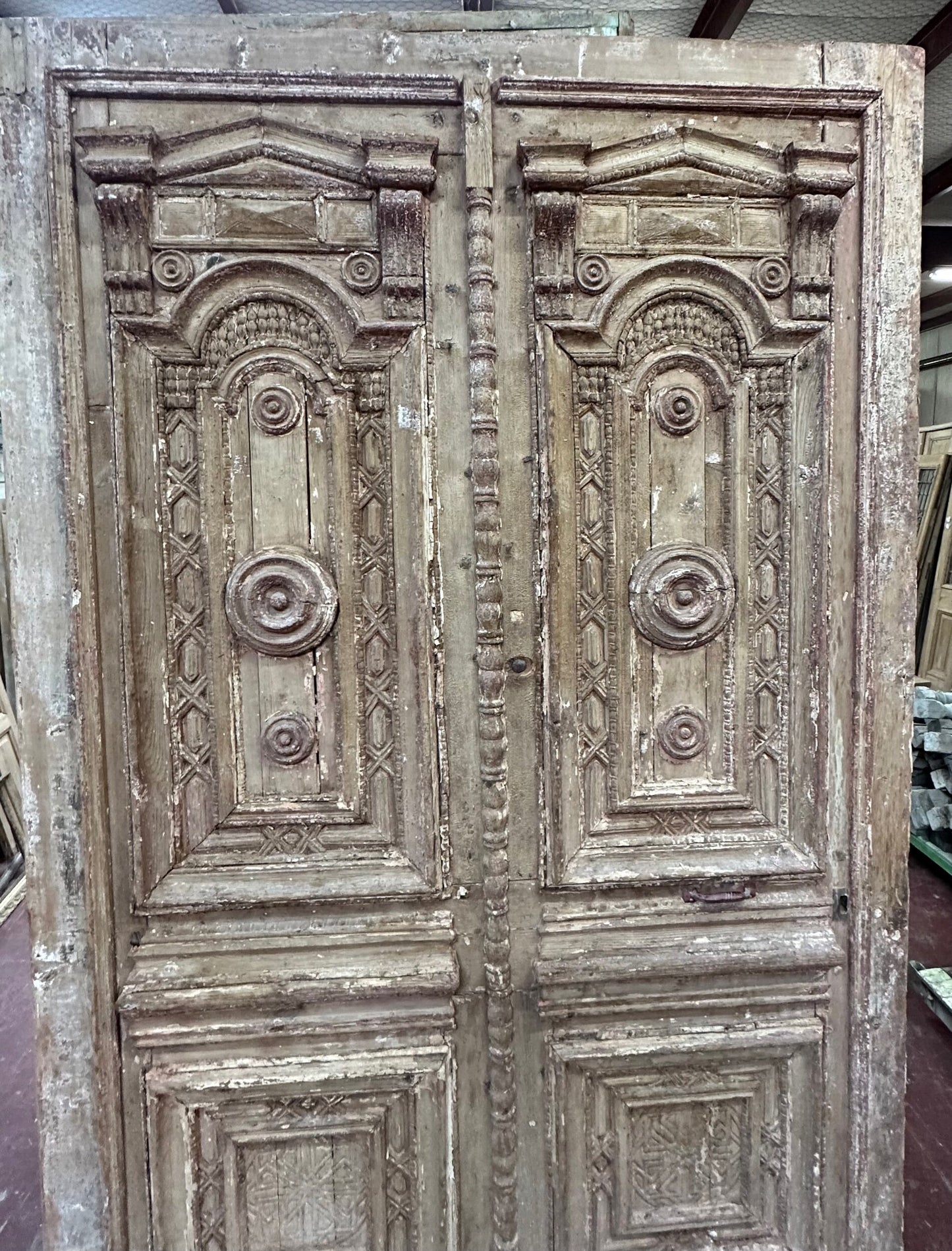 Antique French panel door (118.5x69.25) I257